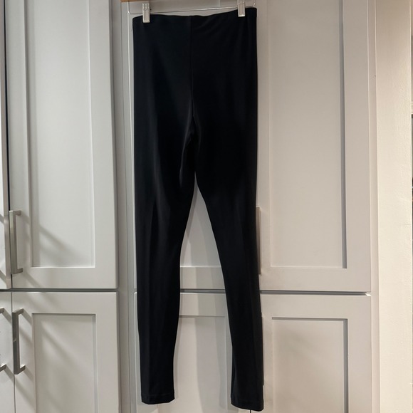 Sympli Black Button Detail Leggings Jersey Knit Pants Women Size 4 - Picture 2 of 6